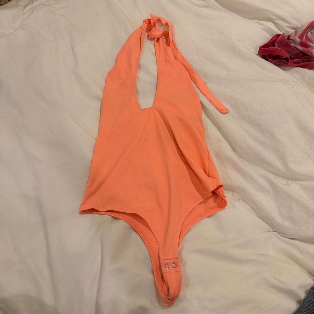 Aritzia Women's Orange and Pink Bodysuit